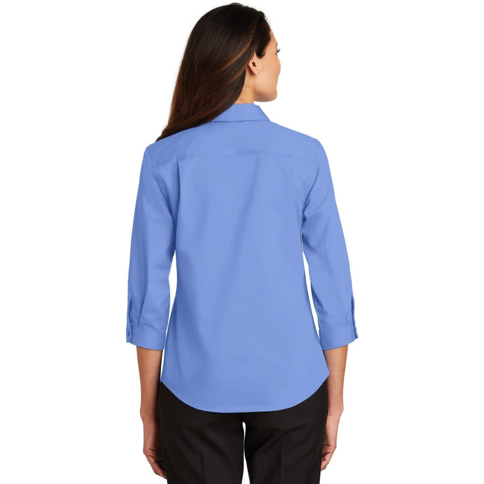 Port Authority Ladies 3/4-Sleeve SuperPro Twill Shirt