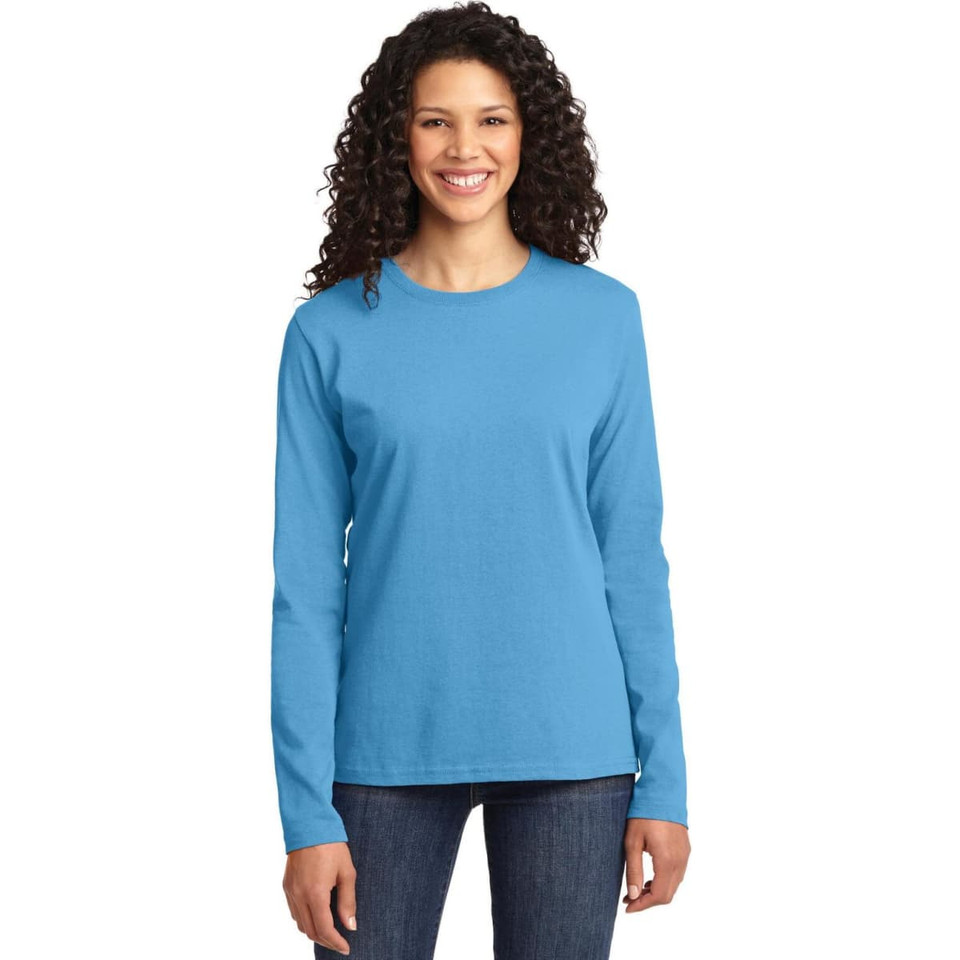 Port & Company Ladies Long Sleeve Core Cotton Tee