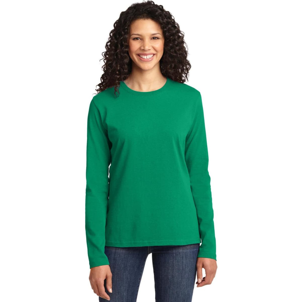 Port & Company Ladies Long Sleeve Core Cotton Tee