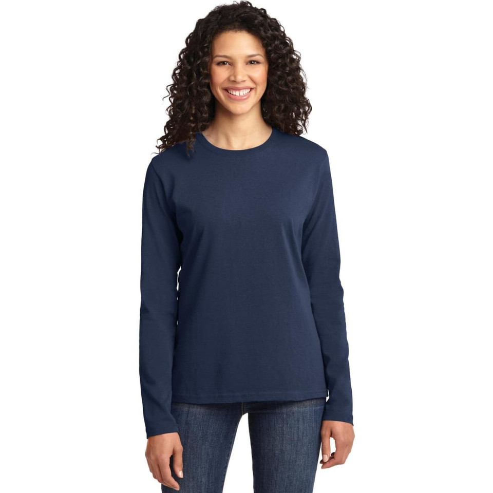 Port & Company Ladies Long Sleeve Core Cotton Tee