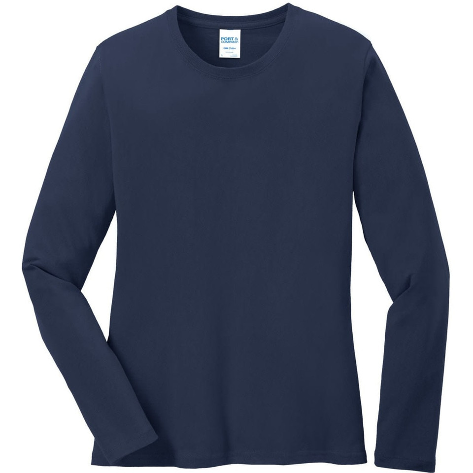 Port & Company Ladies Long Sleeve Core Cotton Tee