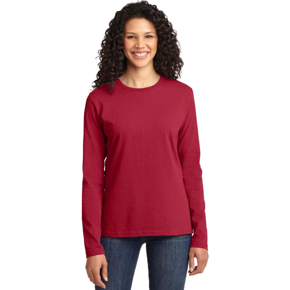 Port & Company Ladies Long Sleeve Core Cotton Tee