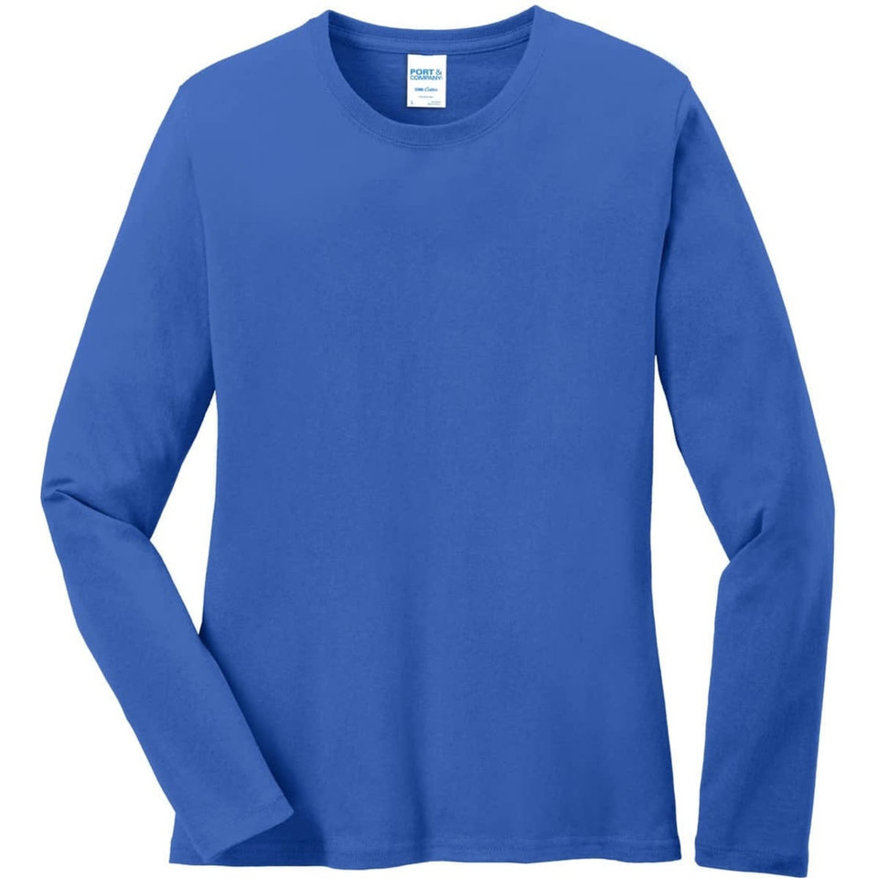 Port & Company Ladies Long Sleeve Core Cotton Tee