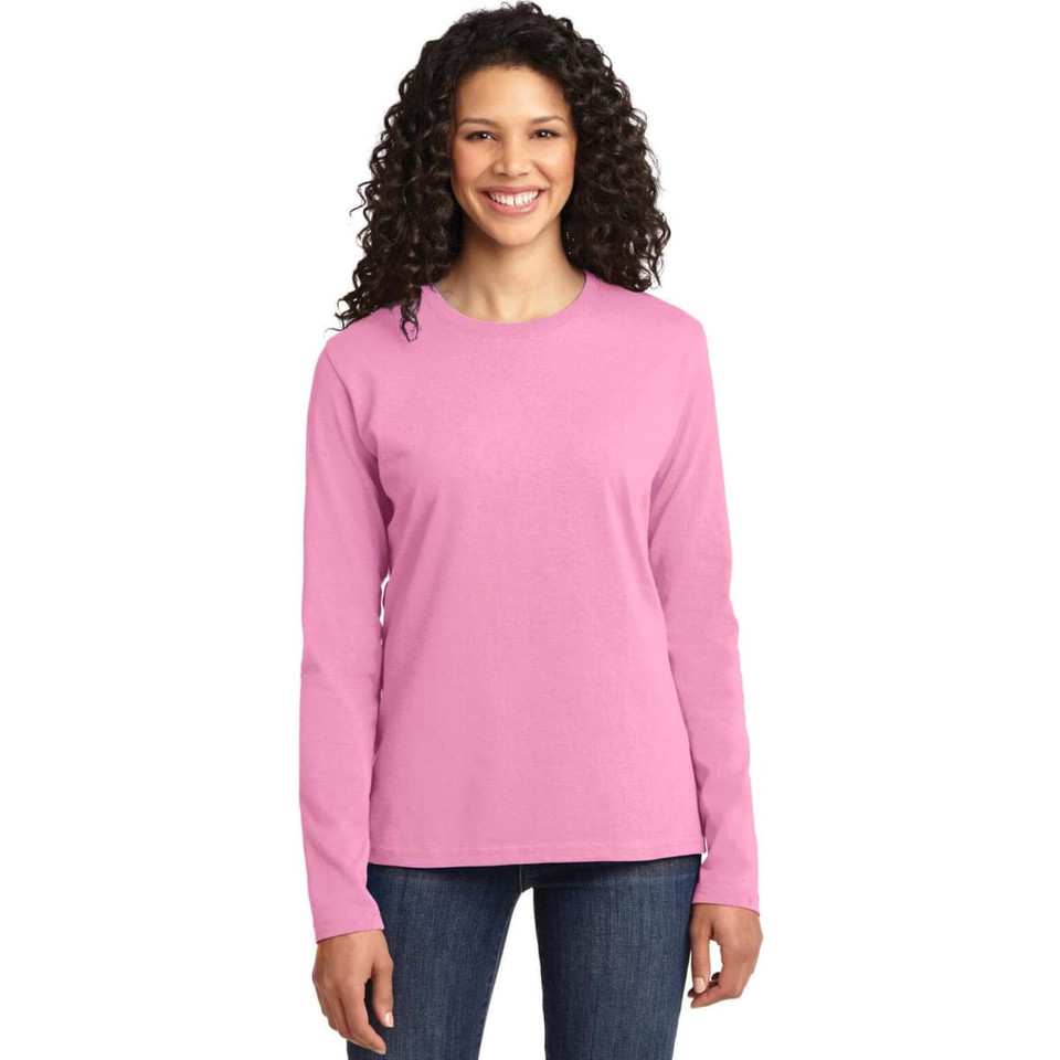 Port & Company Ladies Long Sleeve Core Cotton Tee