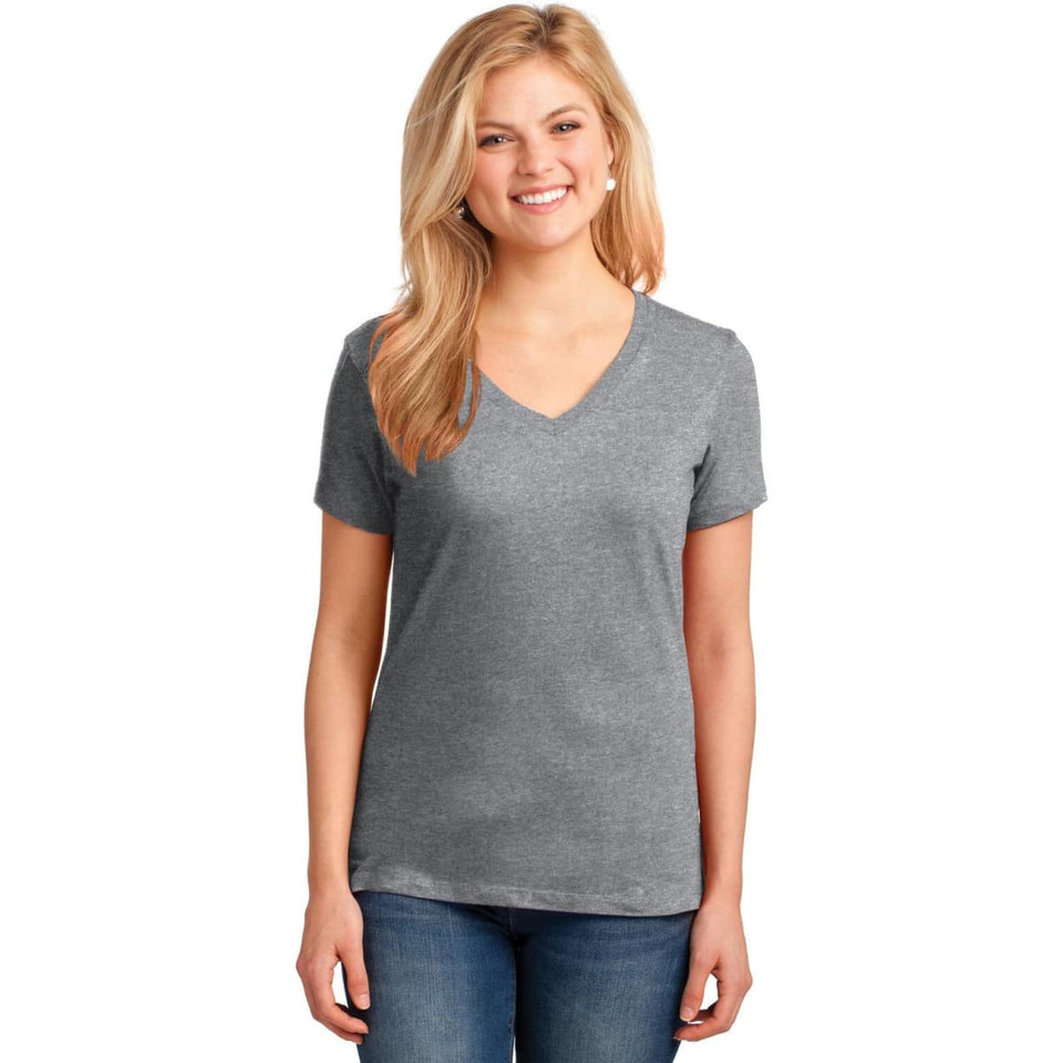 Port & Company Ladies Core Cotton V-Neck Tee