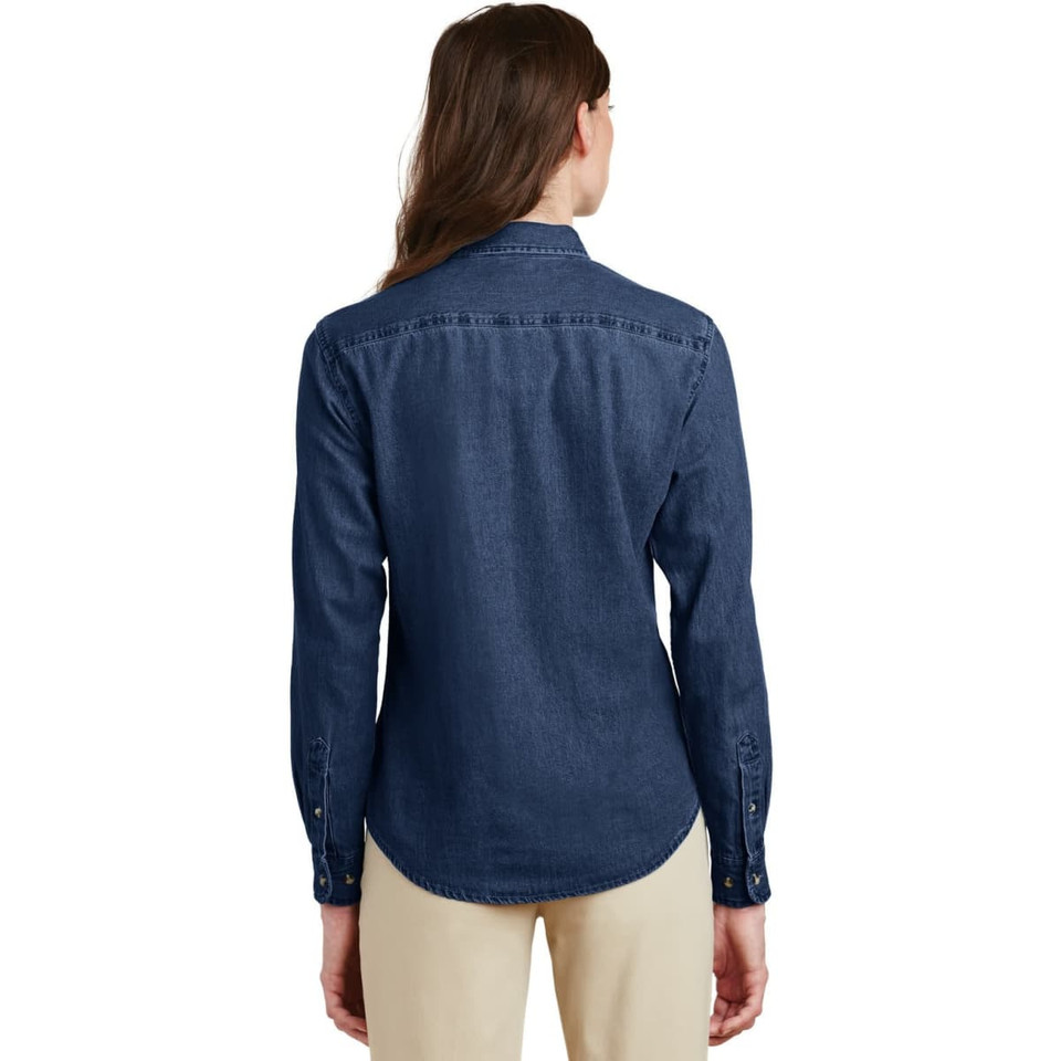 Port & Company - Ladies Long Sleeve Value Denim Shirt