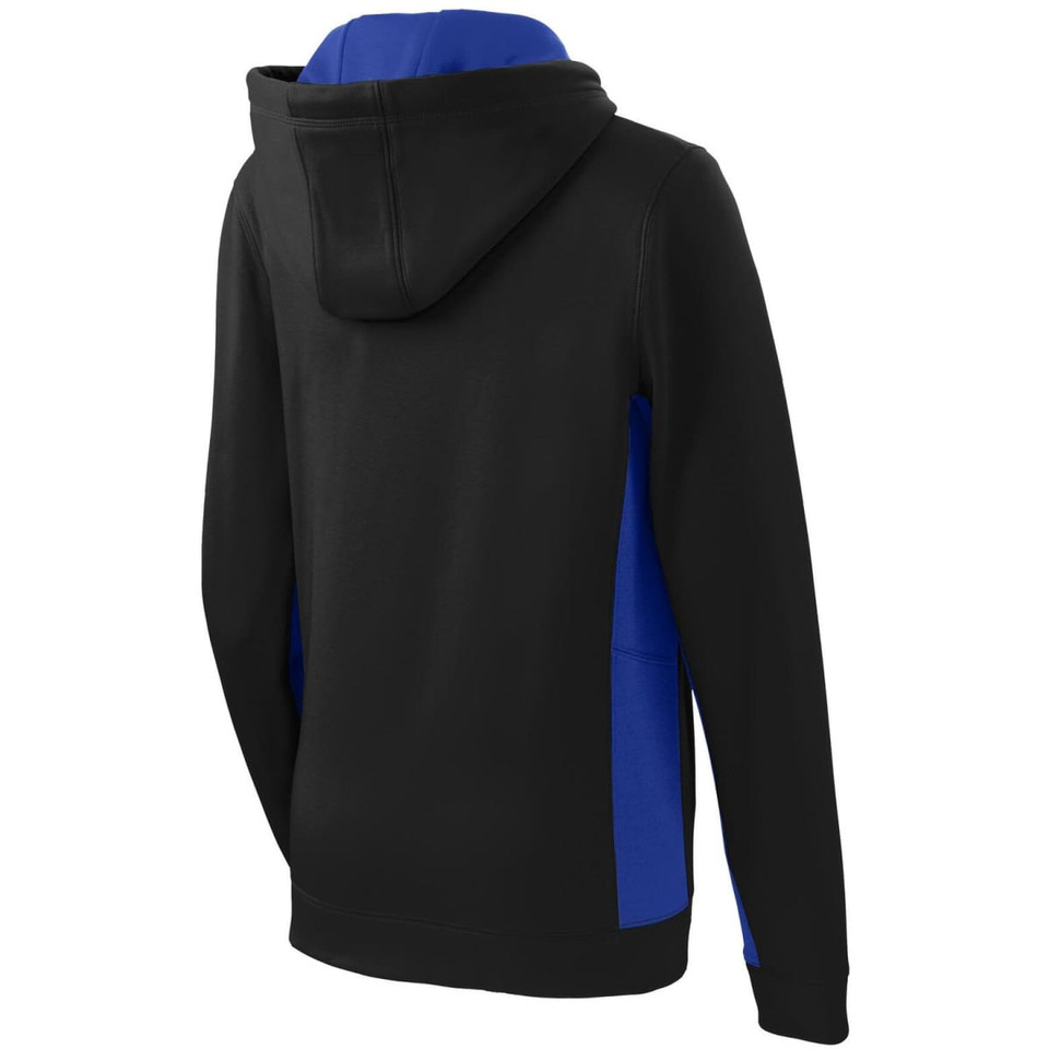 Sport-Tek Ladies Sport-Wick Fleece Colorblock Hooded Pullover