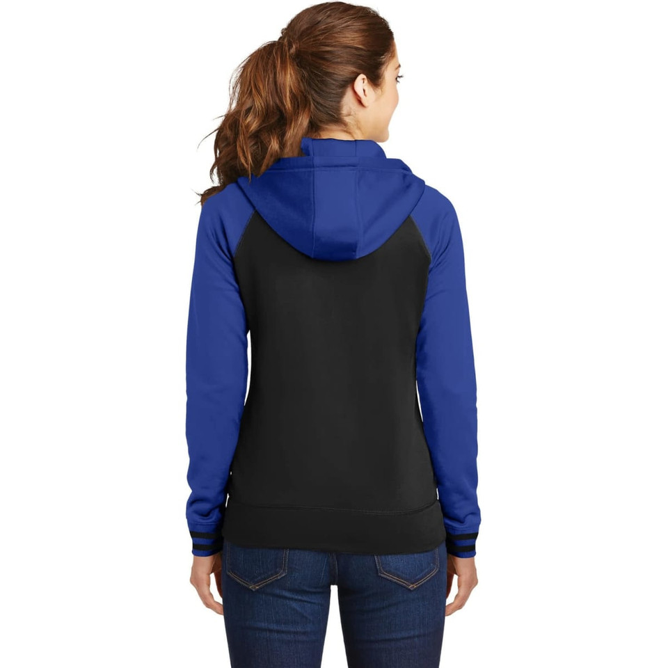Sport-Tek Ladies Sport-Wick Varsity Fleece Full-Zip Hooded Jacket