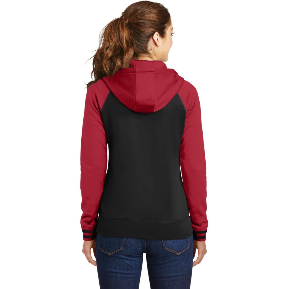 Sport-Tek Ladies Sport-Wick Varsity Fleece Full-Zip Hooded Jacket