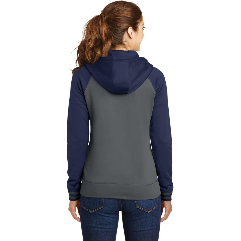 Sport-Tek Ladies Sport-Wick Varsity Fleece Full-Zip Hooded Jacket
