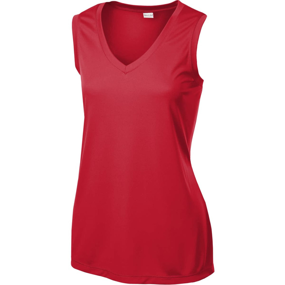 Sport-Tek Ladies Sleeveless PosiCharge Competitor V-Neck Tee