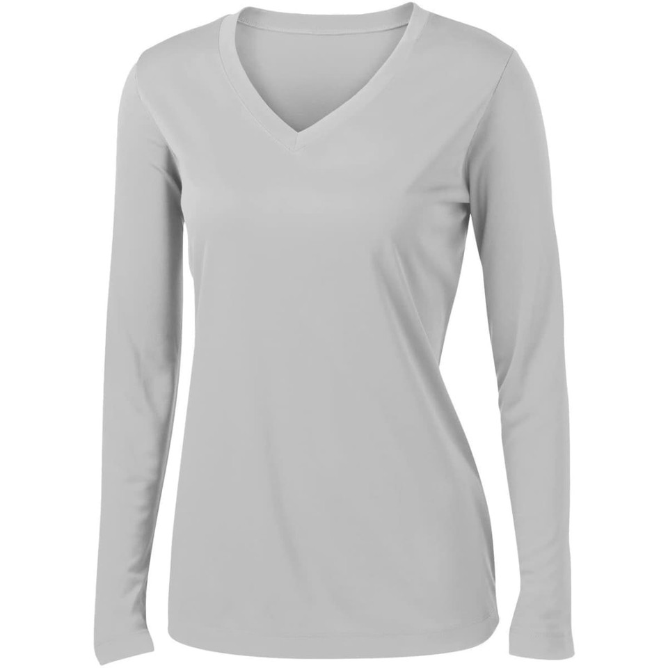 Sport-Tek Ladies Long Sleeve PosiCharge Competitor V-Neck Tee