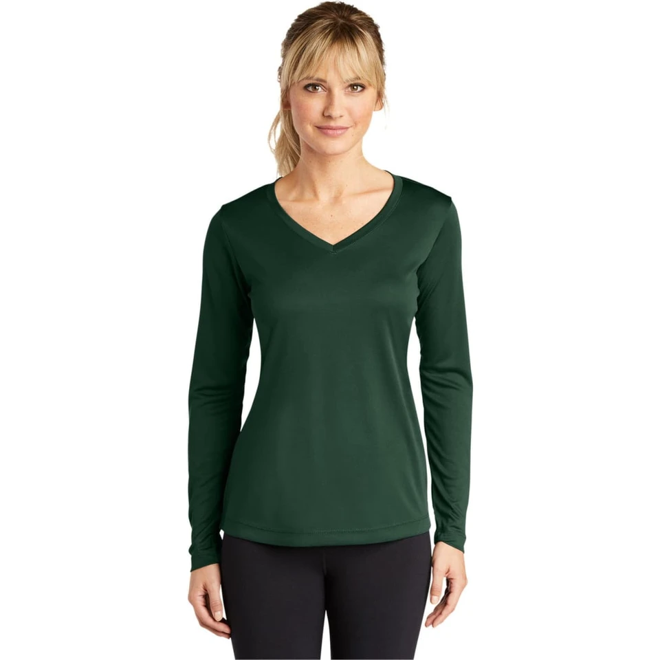 Sport-Tek Ladies Long Sleeve PosiCharge Competitor V-Neck Tee