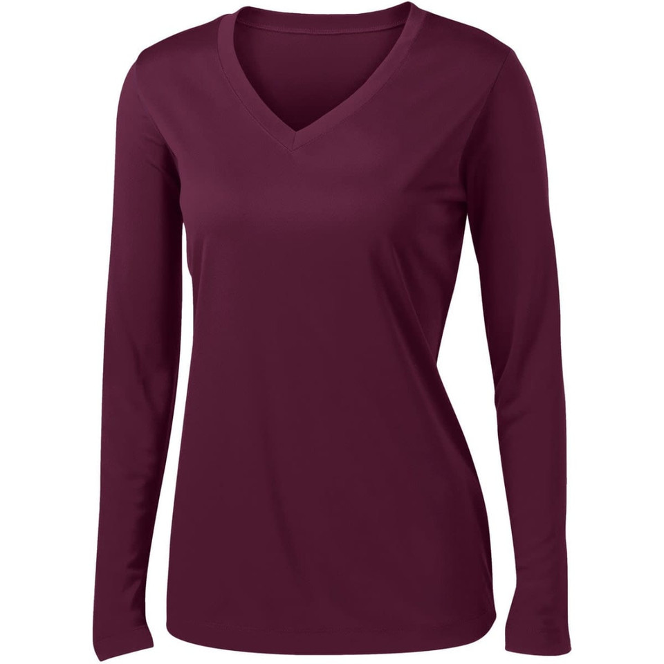 Sport-Tek Ladies Long Sleeve PosiCharge Competitor V-Neck Tee