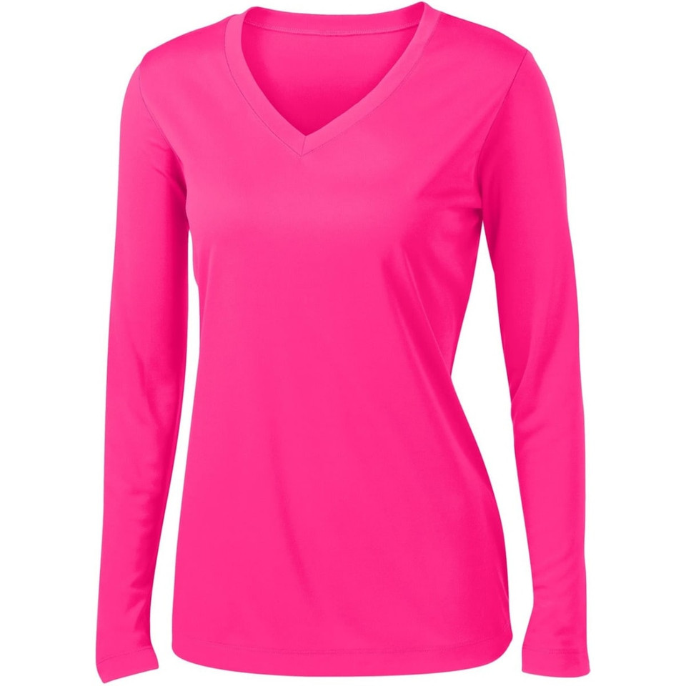 Sport-Tek Ladies Long Sleeve PosiCharge Competitor V-Neck Tee