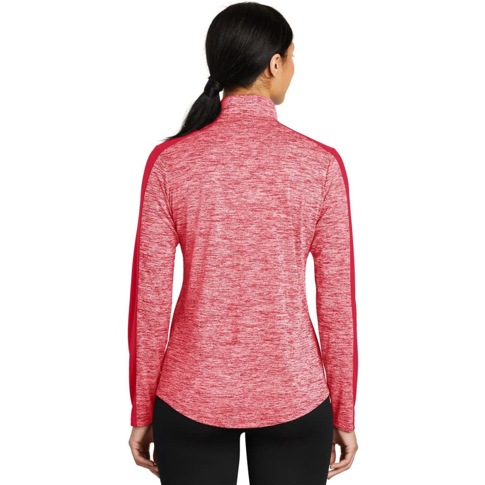 Sport-Tek Ladies PosiCharge Electric Heather Colorblock 1/4-Zip Pullover