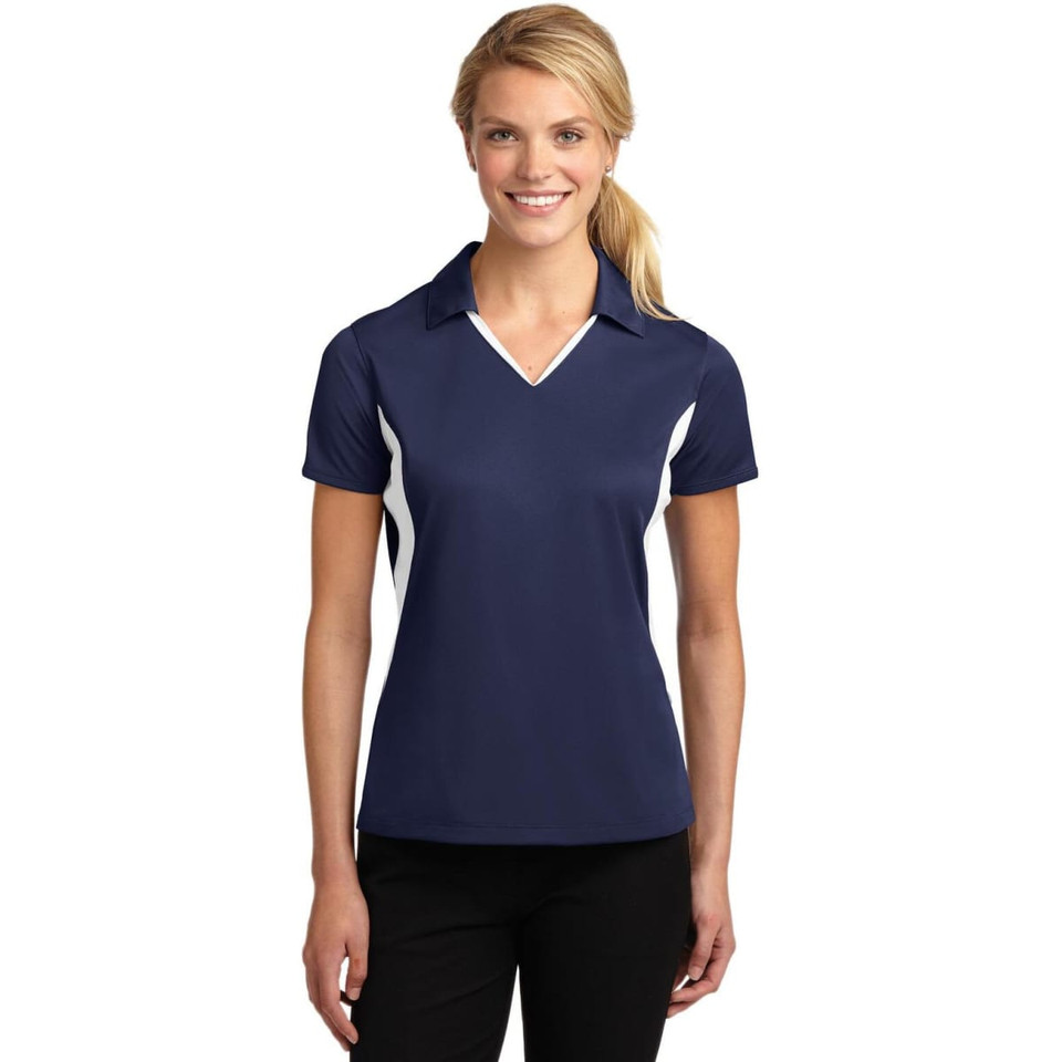 Sport-Tek Ladies Side Blocked Micropique Sport-Wick Polo