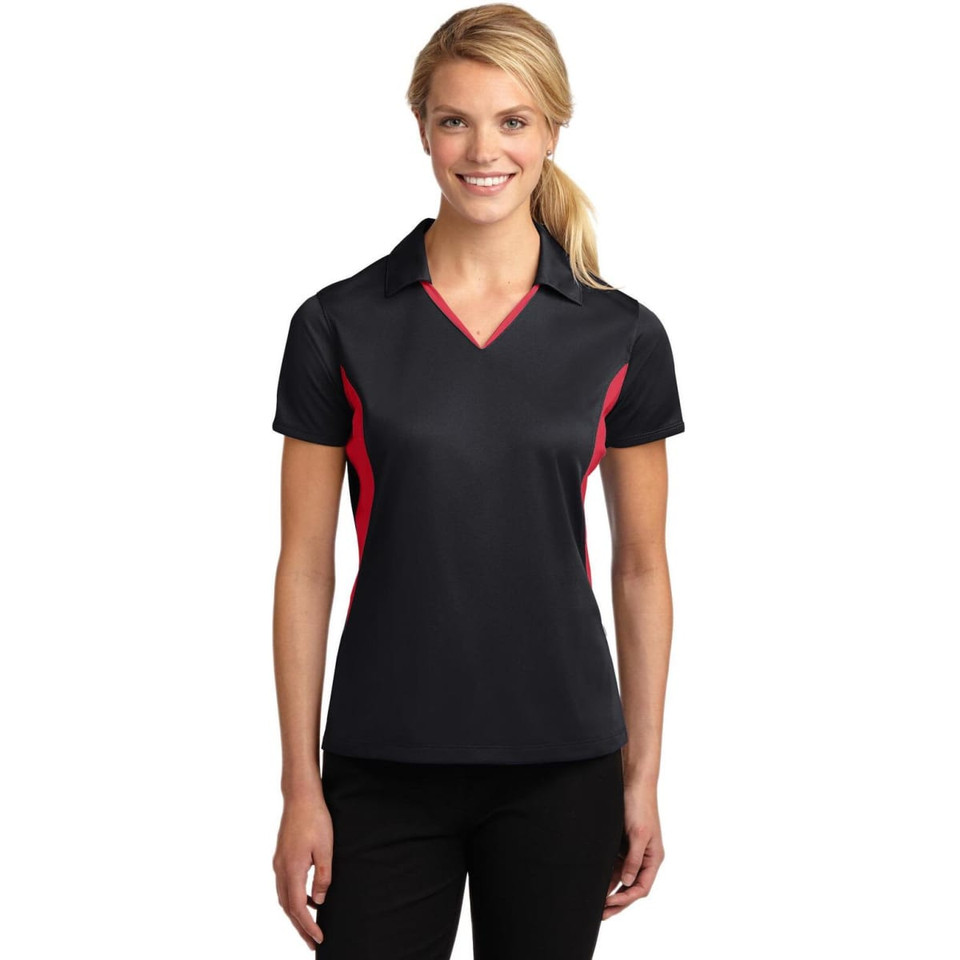 Sport-Tek Ladies Side Blocked Micropique Sport-Wick Polo