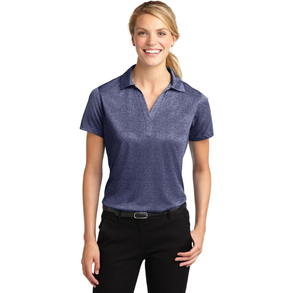Sport-Tek Ladies Heather Contender Polo