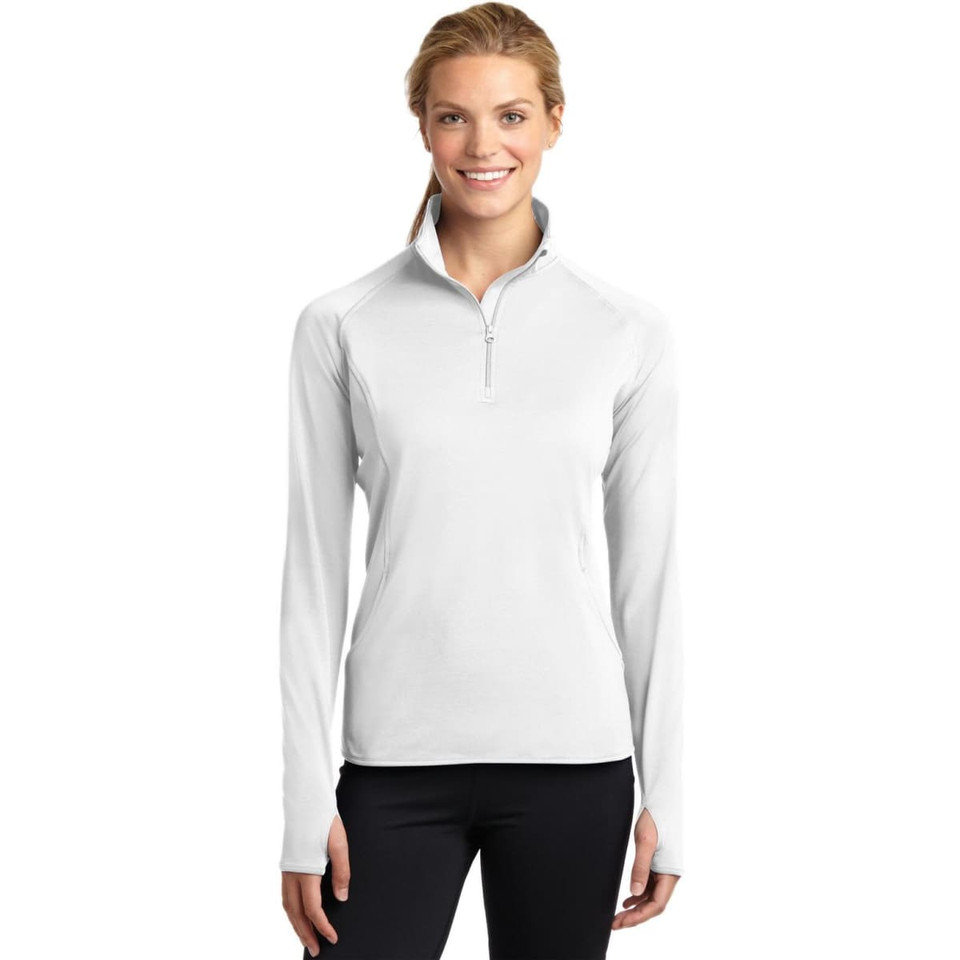 Sport-Tek Ladies Sport-Wick Stretch 1/2-Zip Pullover