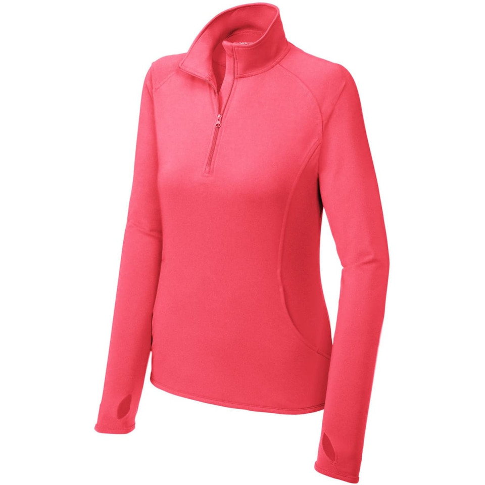 Sport-Tek Ladies Sport-Wick Stretch 1/2-Zip Pullover