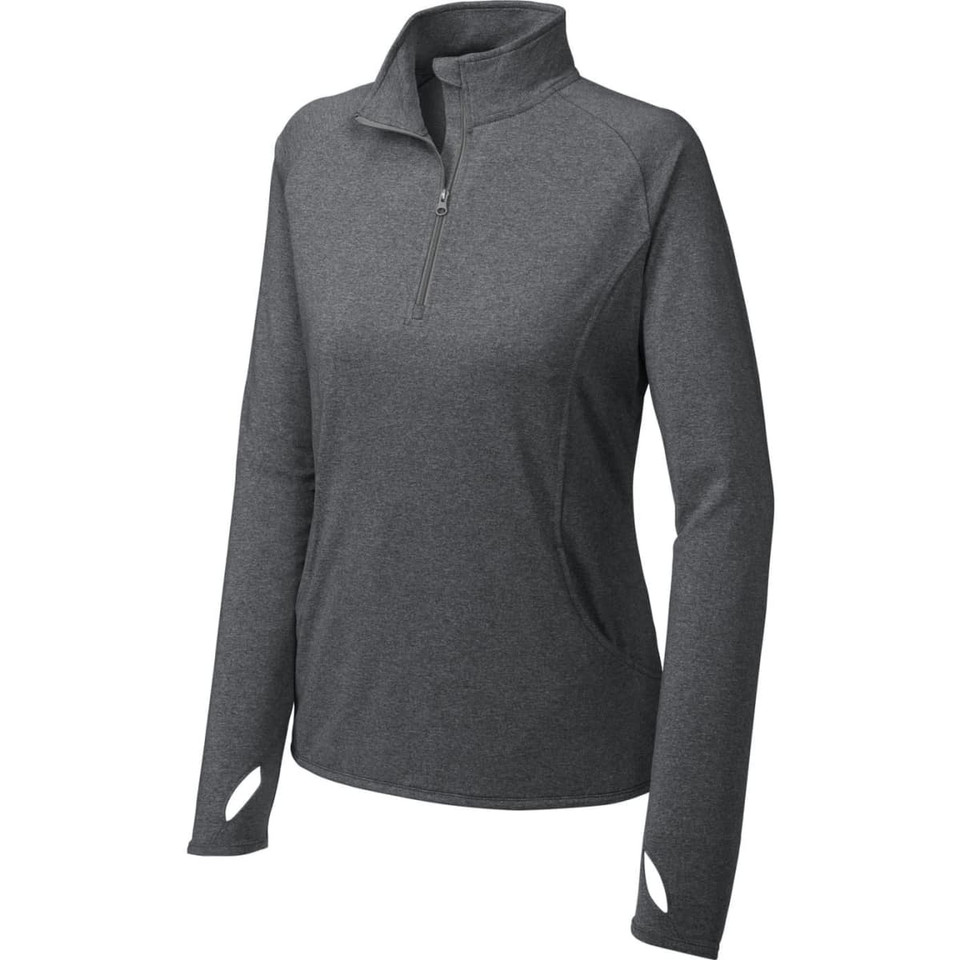 Sport-Tek Ladies Sport-Wick Stretch 1/2-Zip Pullover