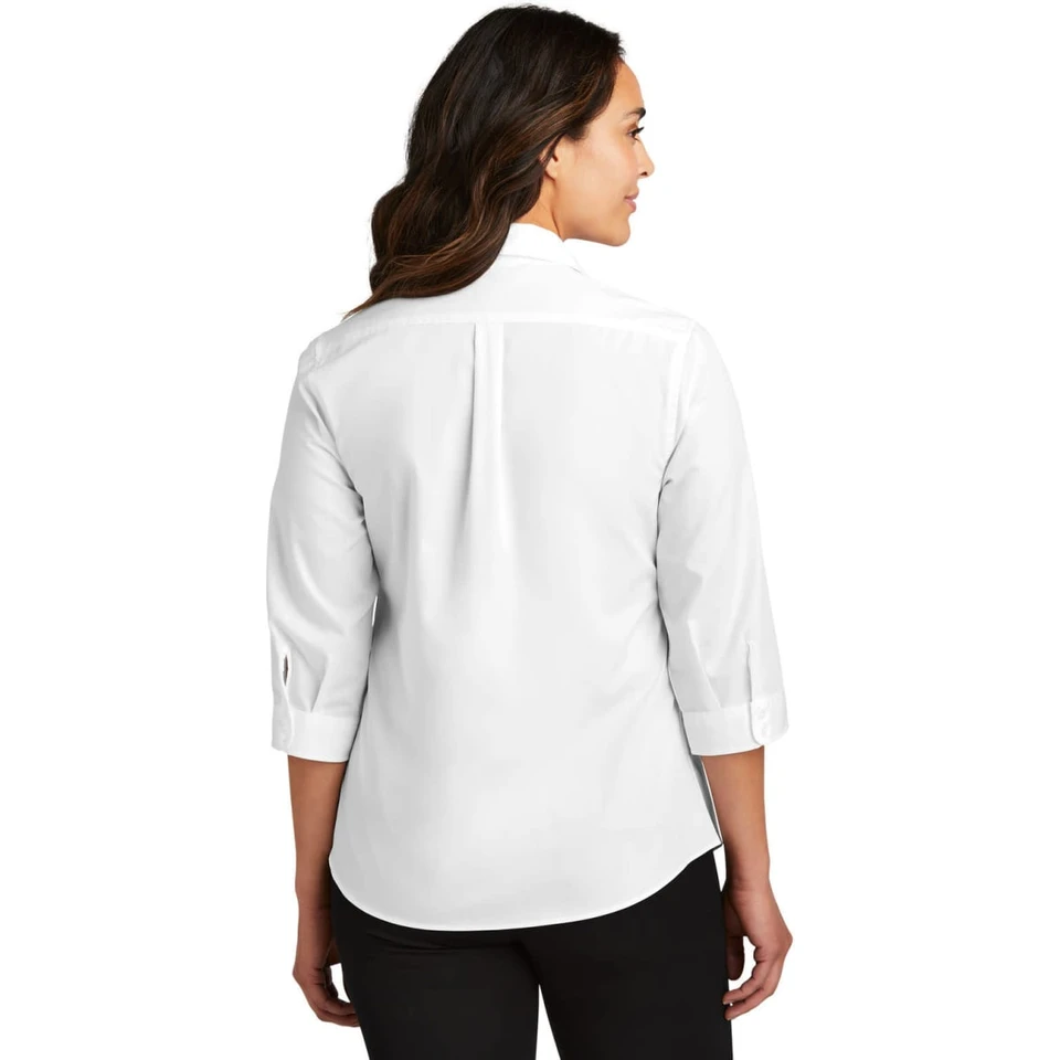 Port Authority Ladies 3/4-Sleeve Carefree Poplin Shirt