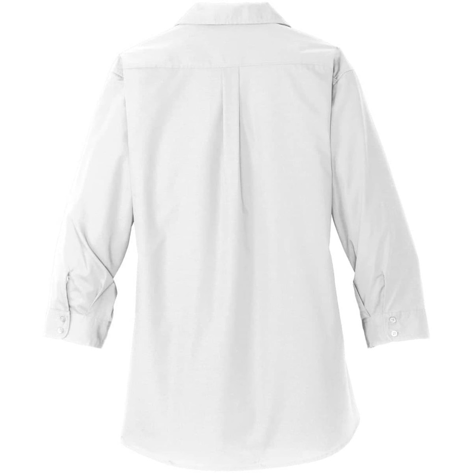 Port Authority Ladies 3/4-Sleeve Carefree Poplin Shirt