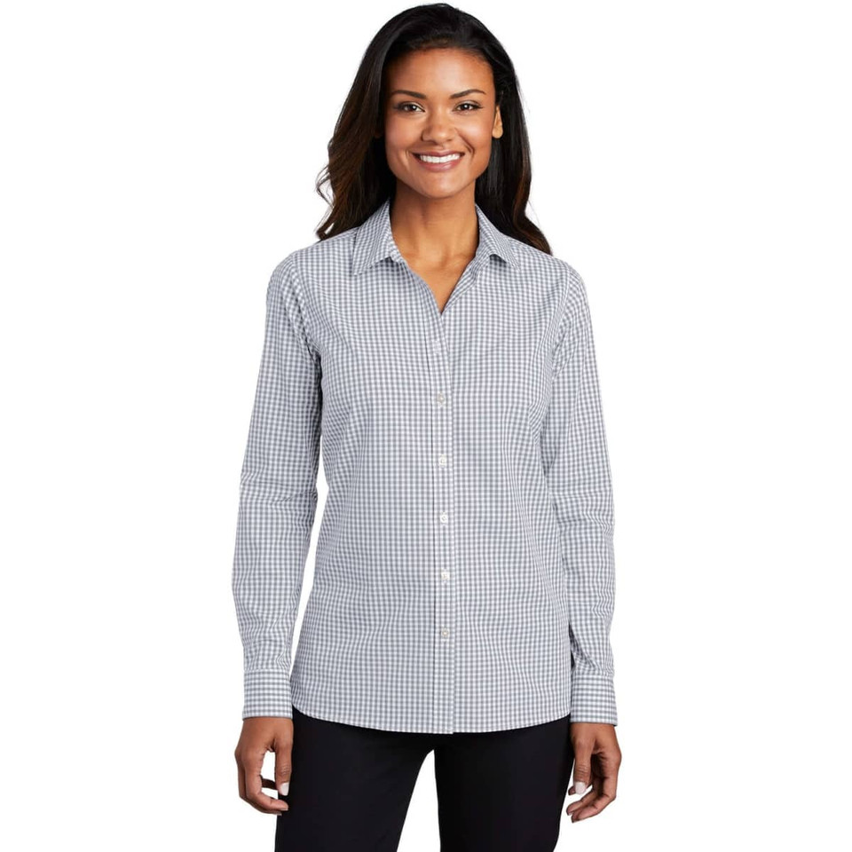 Port Authority Ladies Broadcloth Gingham Easy Care Shirt