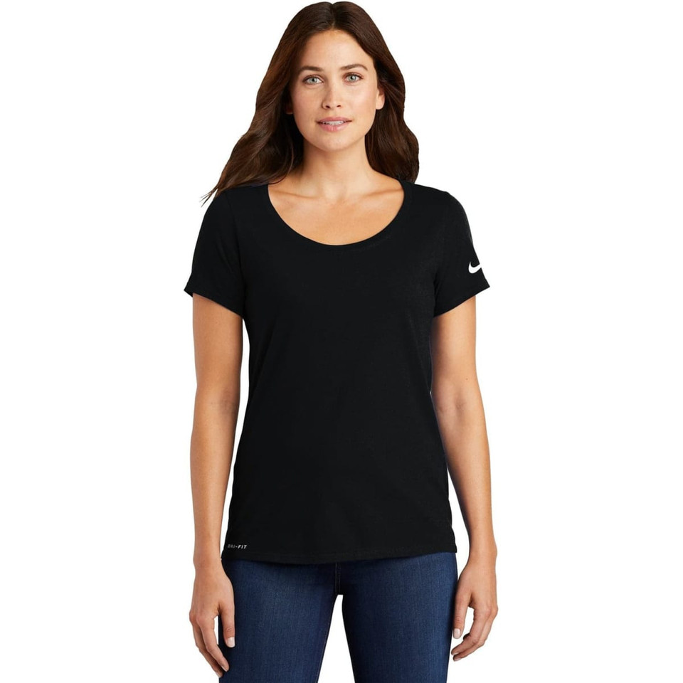 Nike Ladies Dri-FIT Cotton/Poly Scoop Neck Tee