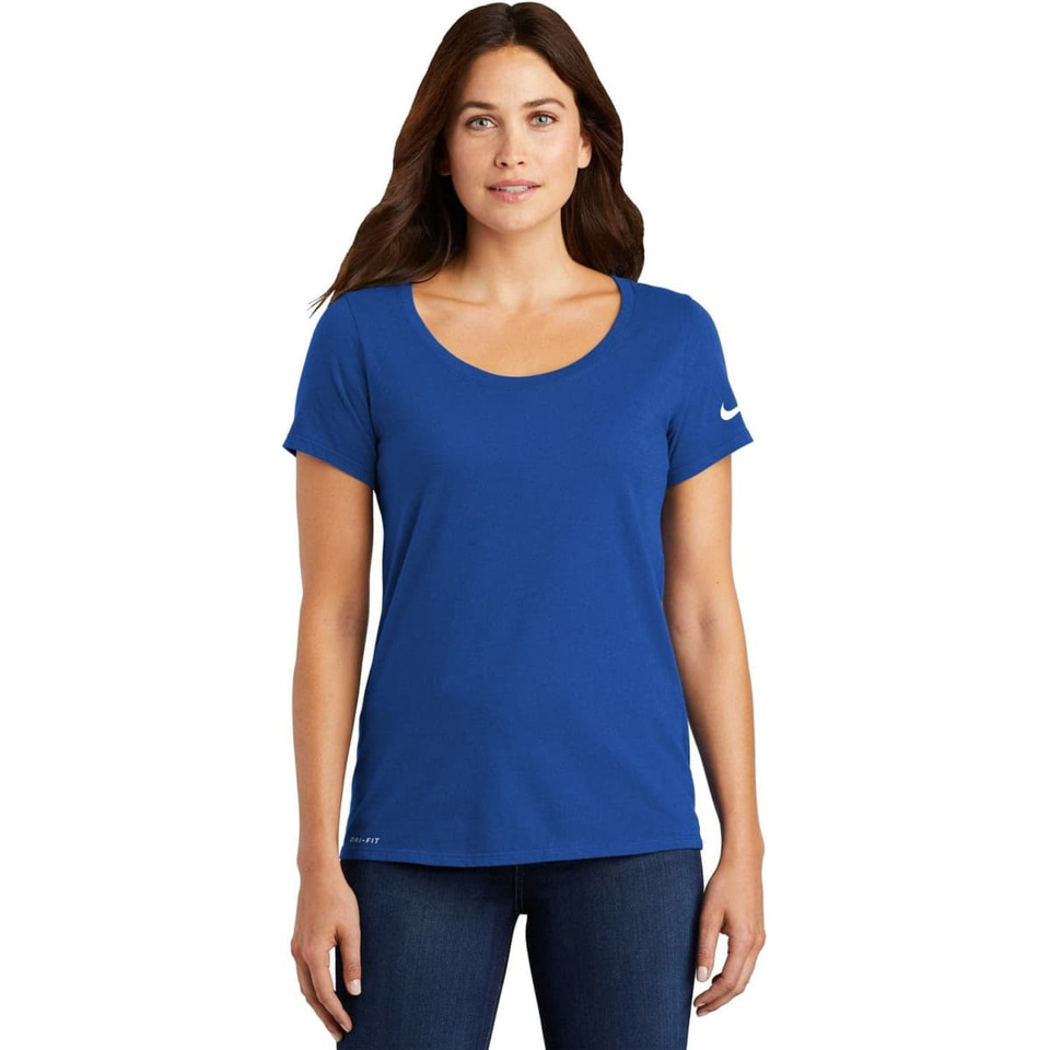 Nike Ladies Dri-FIT Cotton/Poly Scoop Neck Tee