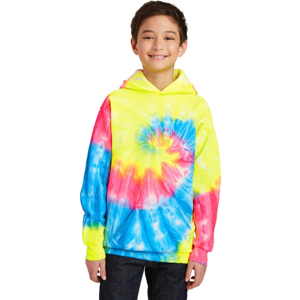 Port & Company Youth Tie-Dye Pullover Hooded Sweatshirt