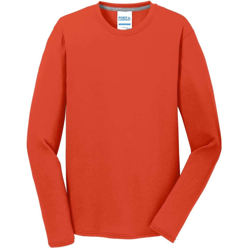 Port & Company Long Sleeve Performance Blend Tee
