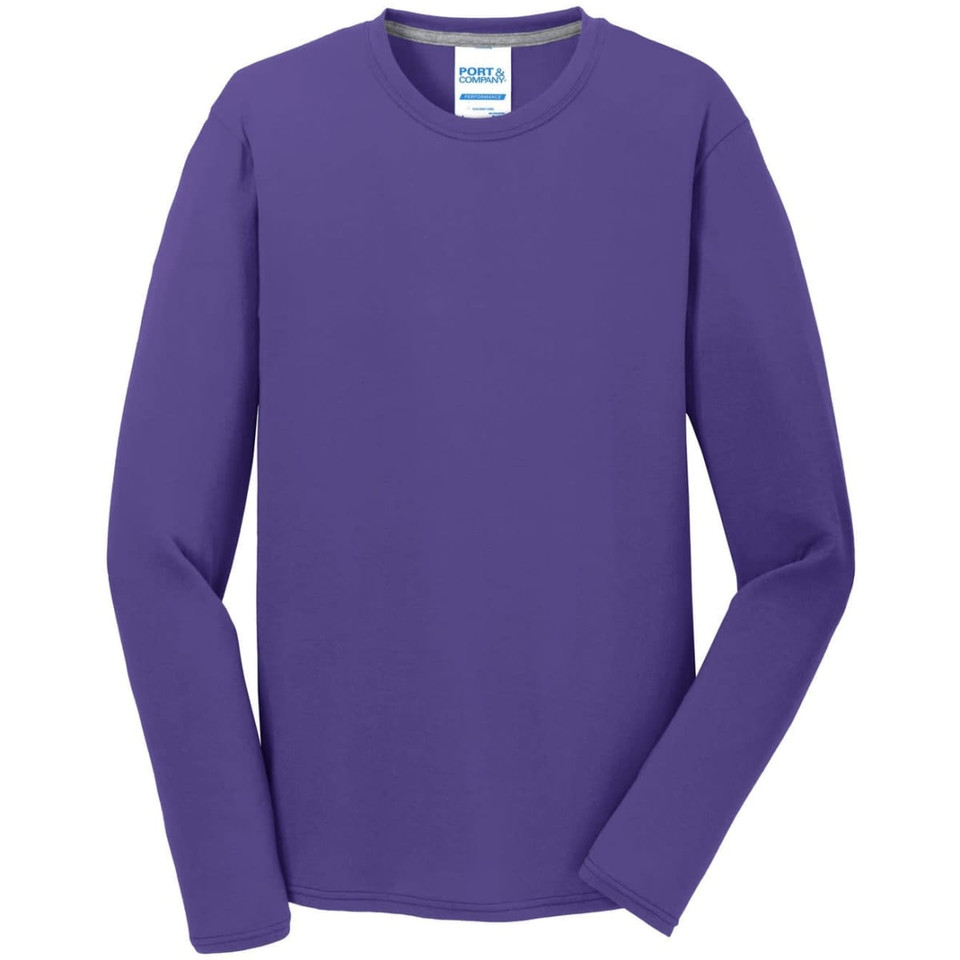 Port & Company Long Sleeve Performance Blend Tee