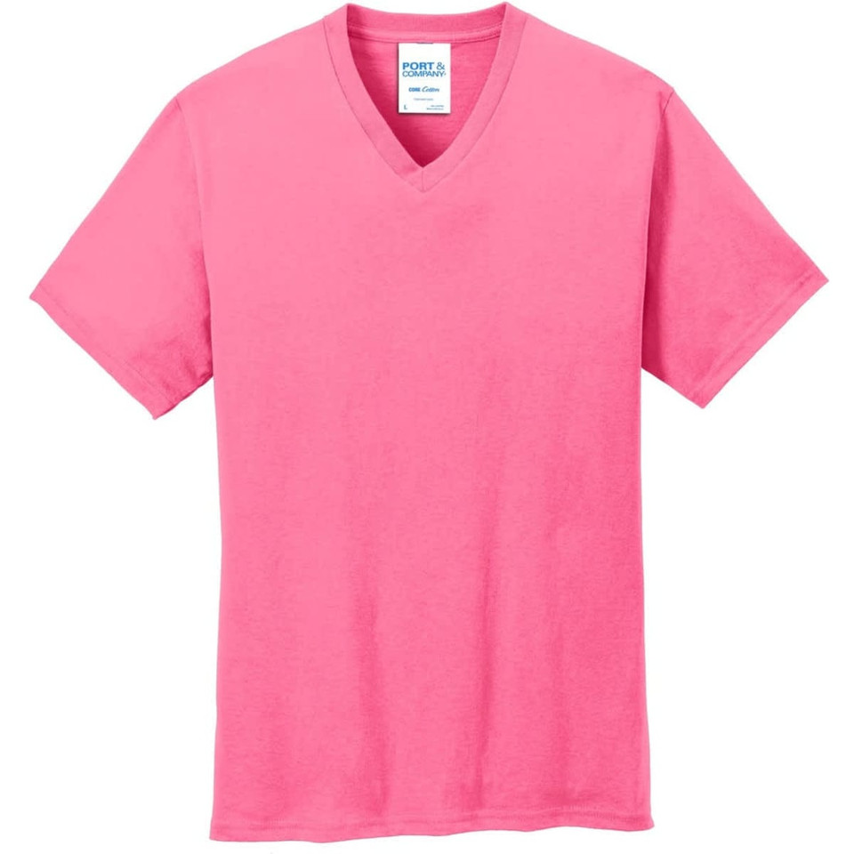 Port & Company Core Cotton V-Neck Tee
