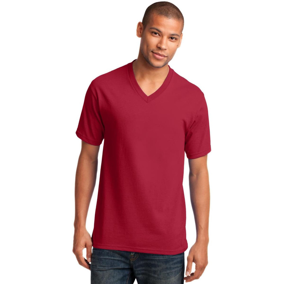 Port & Company Core Cotton V-Neck Tee