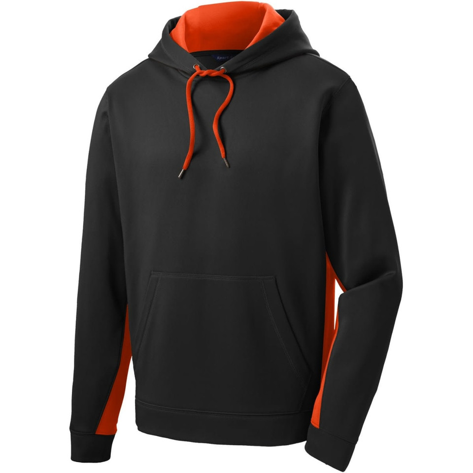 Sport-Tek Sport-Wick Fleece Colorblock Hooded Pullover