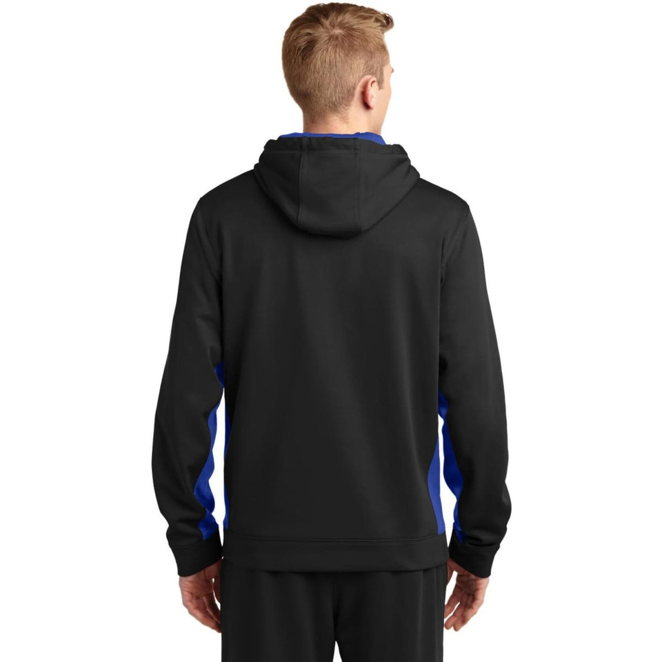 Sport-Tek Sport-Wick Fleece Colorblock Hooded Pullover