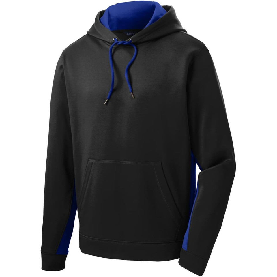 Sport-Tek Sport-Wick Fleece Colorblock Hooded Pullover