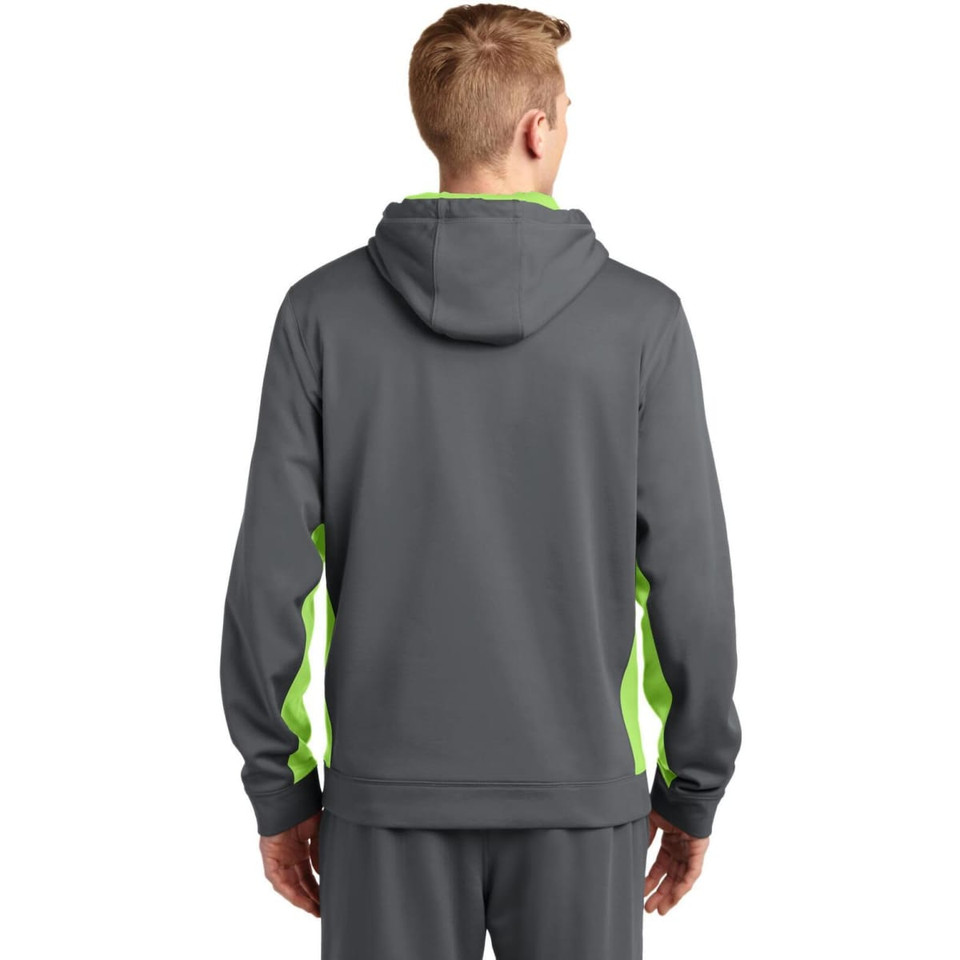 Sport-Tek Sport-Wick Fleece Colorblock Hooded Pullover
