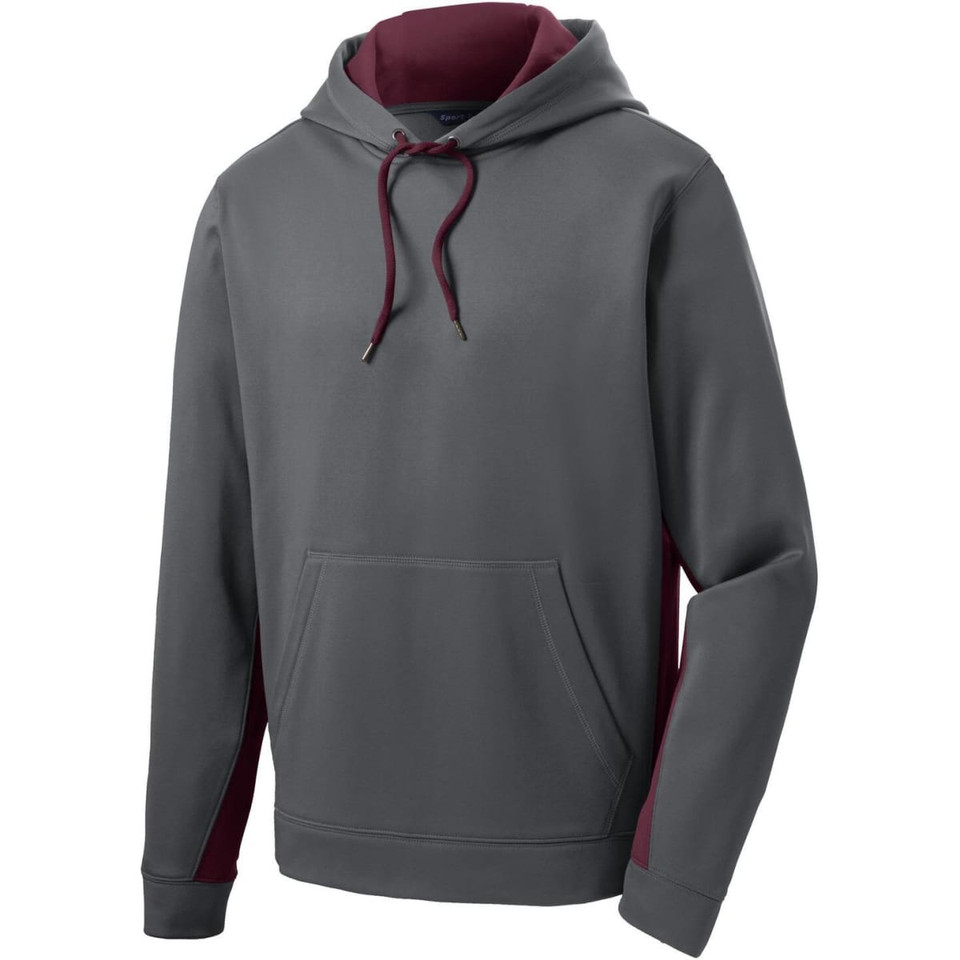 Sport-Tek Sport-Wick Fleece Colorblock Hooded Pullover