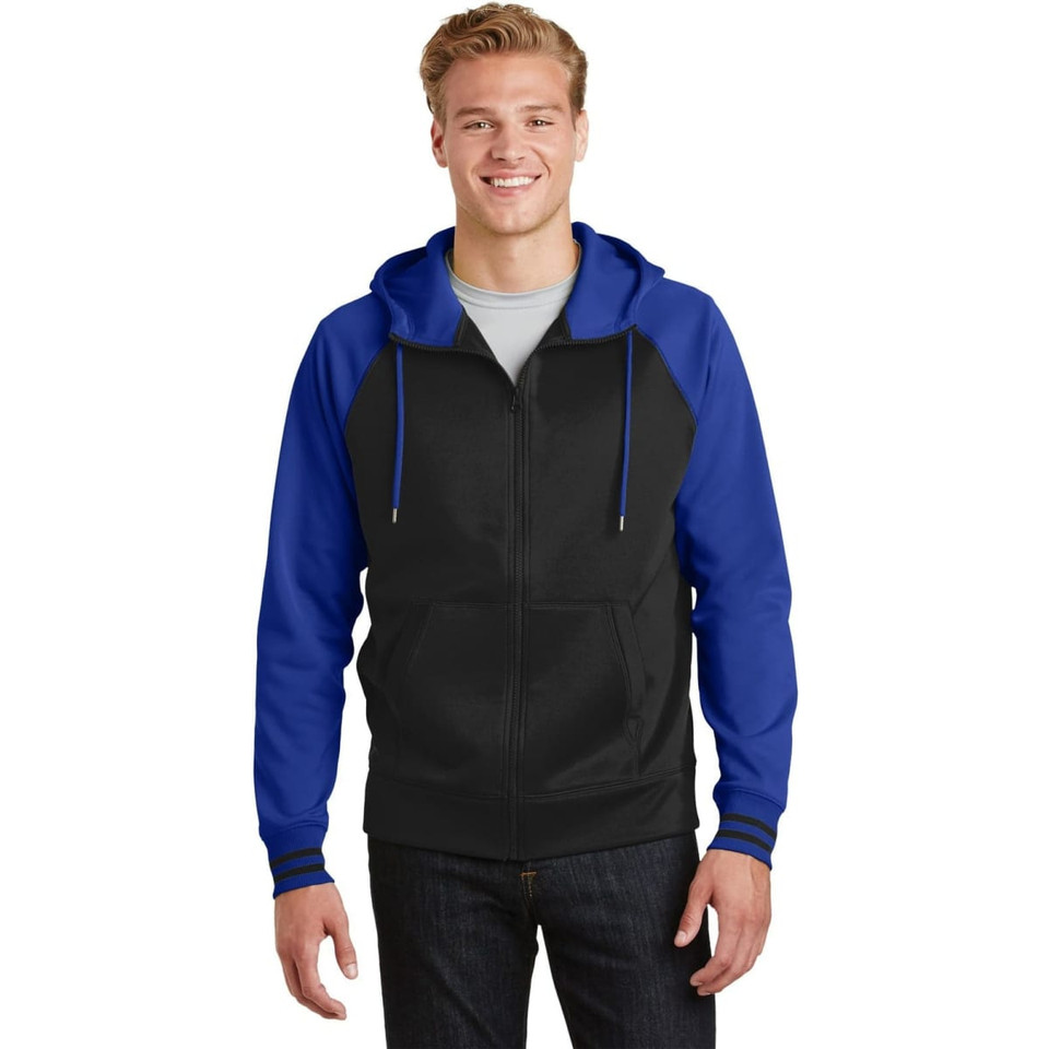Sport-Tek Sport-Wick Varsity Fleece Full-Zip Hooded Jacket