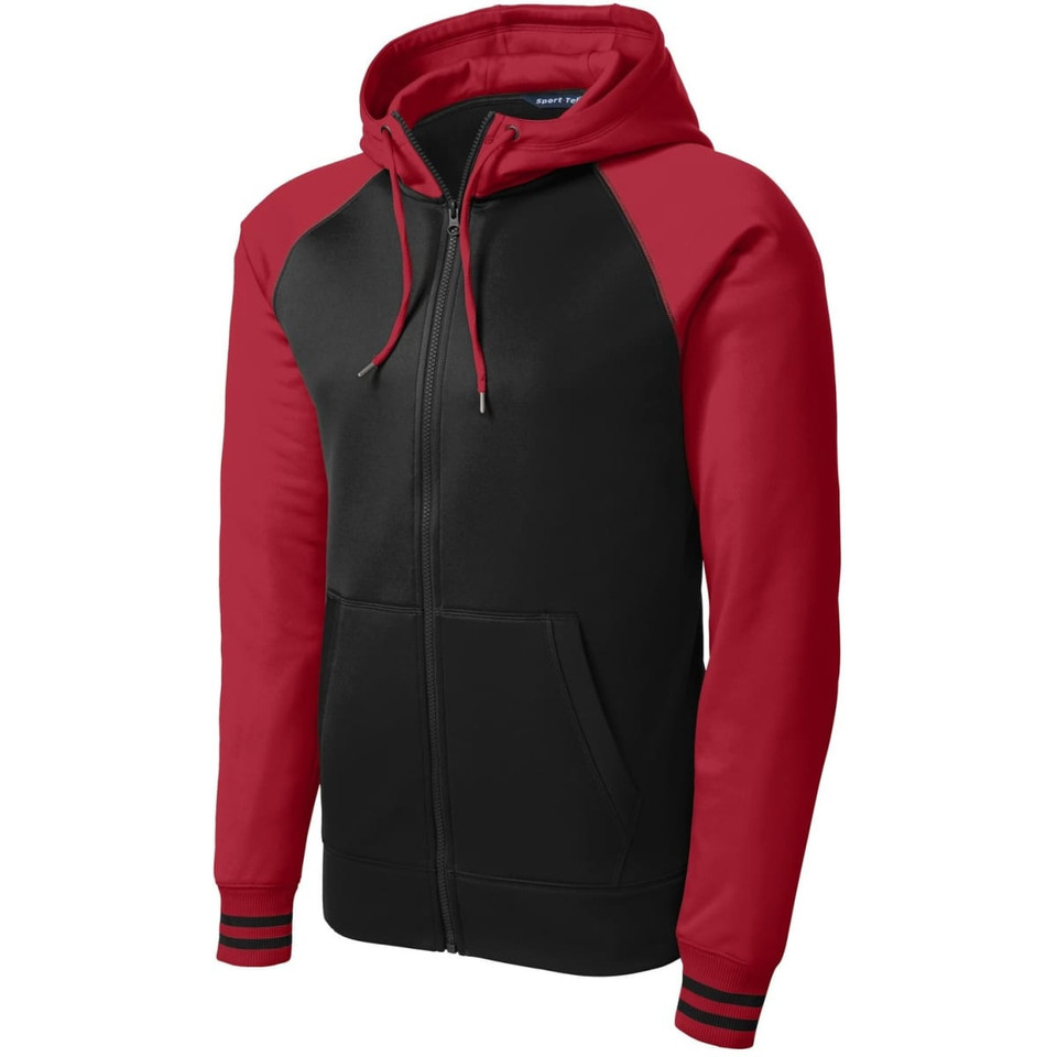 Sport-Tek Sport-Wick Varsity Fleece Full-Zip Hooded Jacket