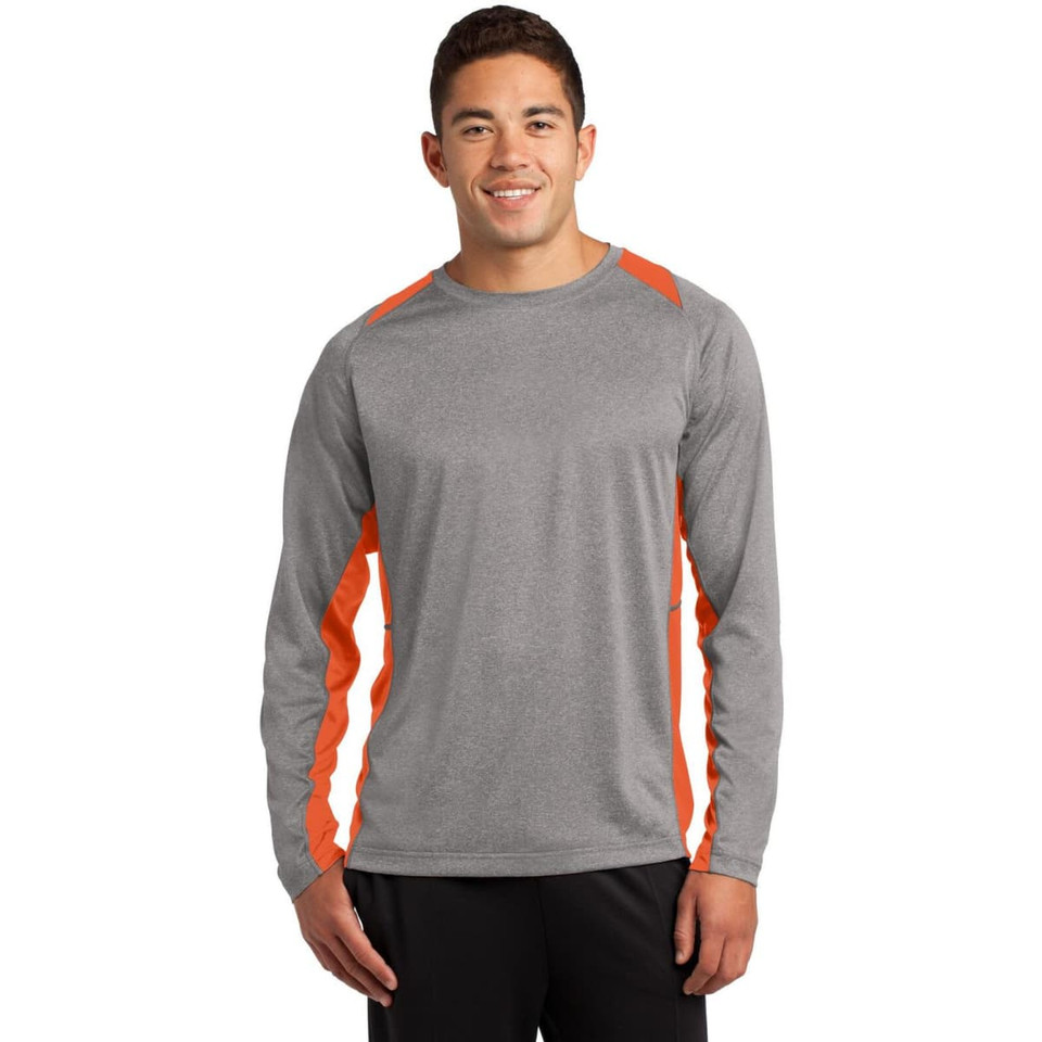 Sport-Tek Long Sleeve Heather Colorblock Contender Tee