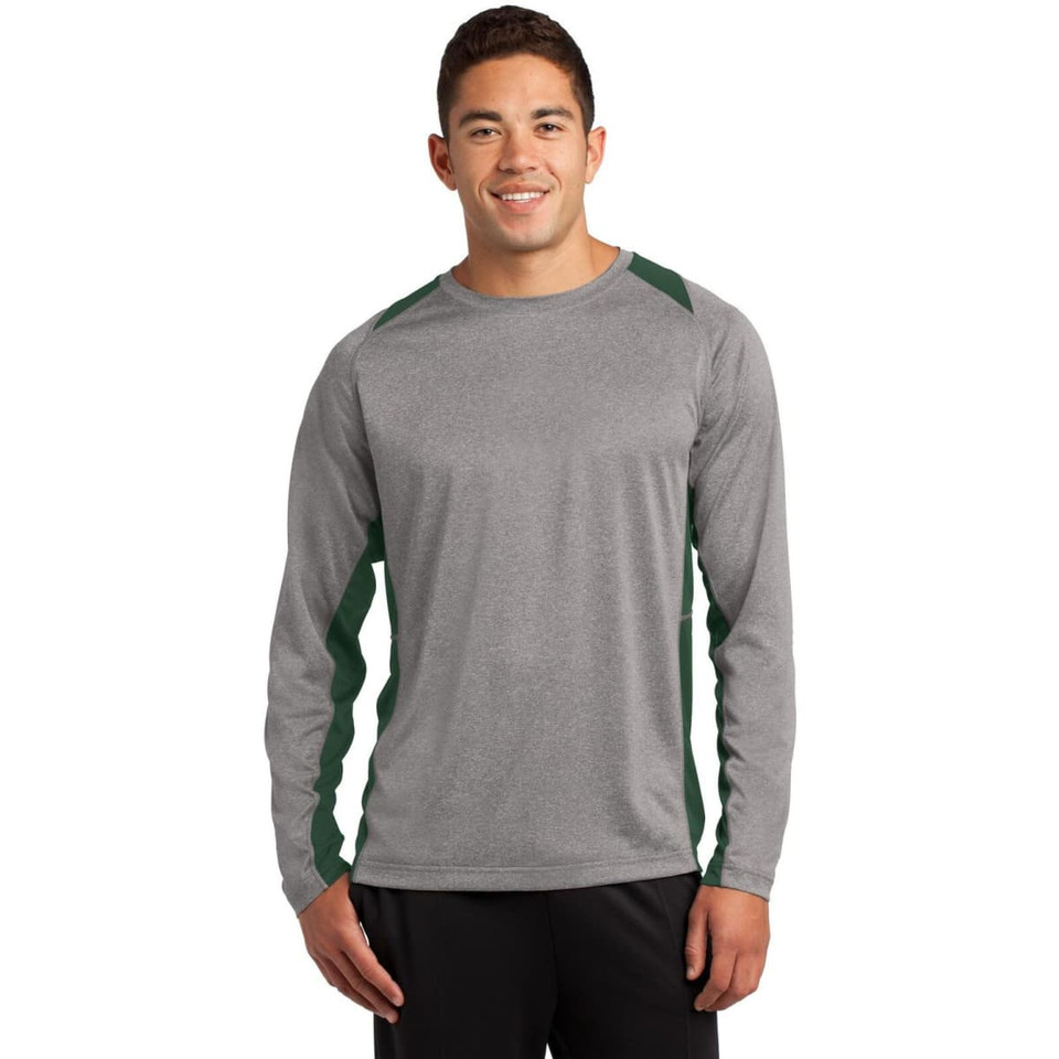 Sport-Tek Long Sleeve Heather Colorblock Contender Tee