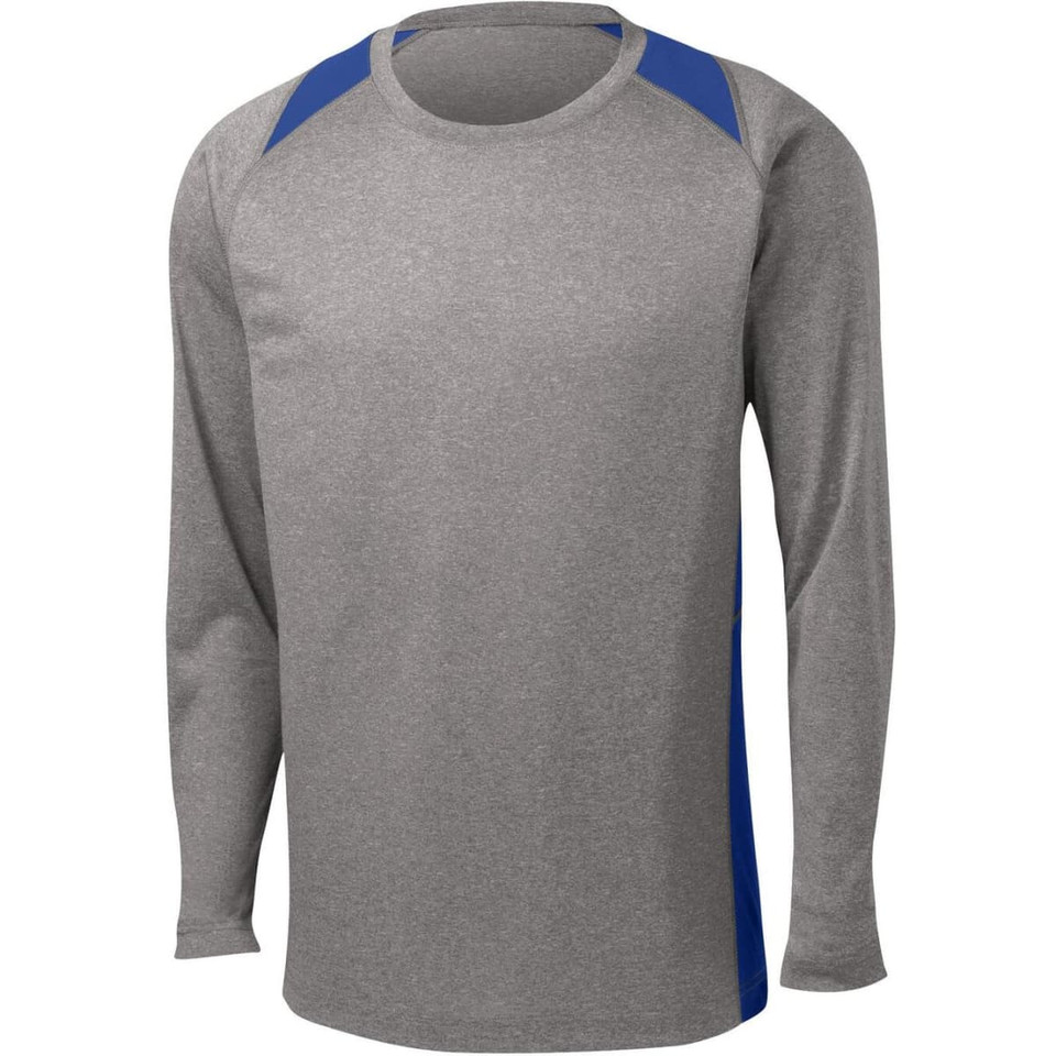 Sport-Tek Long Sleeve Heather Colorblock Contender Tee