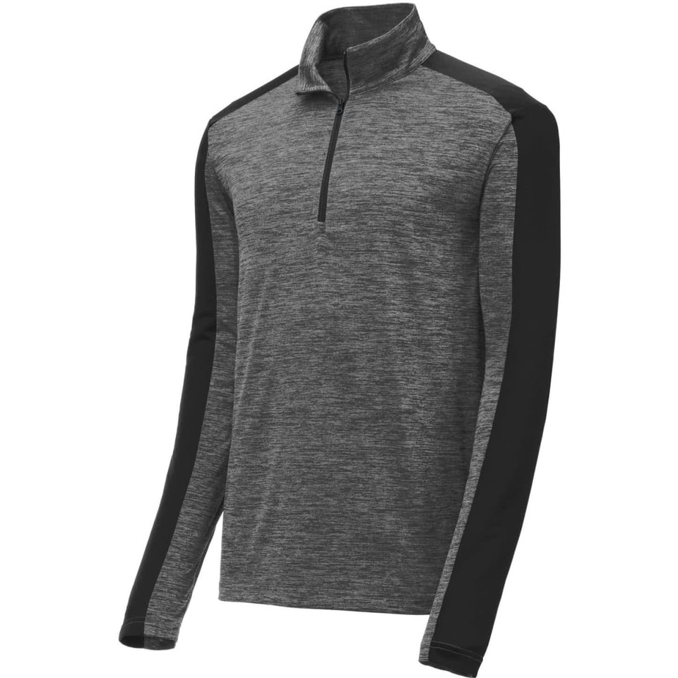 Sport-Tek PosiCharge Electric Heather Colorblock 1/4-Zip Pullover
