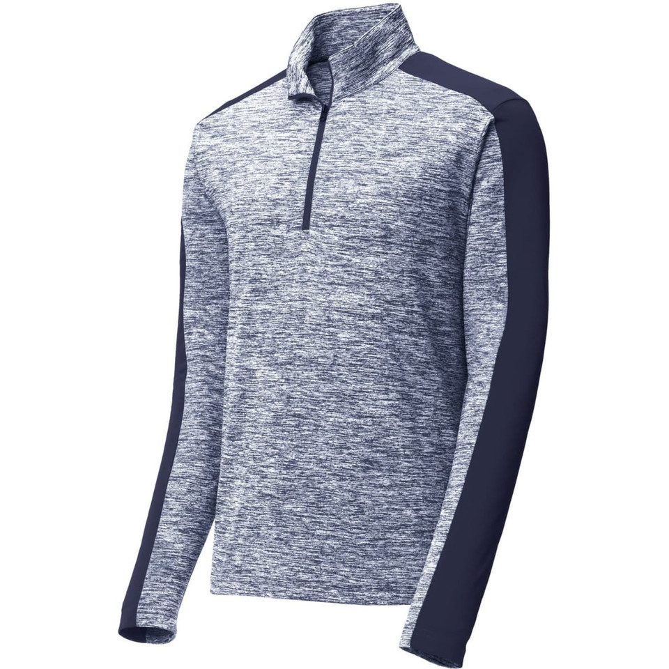 Sport-Tek PosiCharge Electric Heather Colorblock 1/4-Zip Pullover