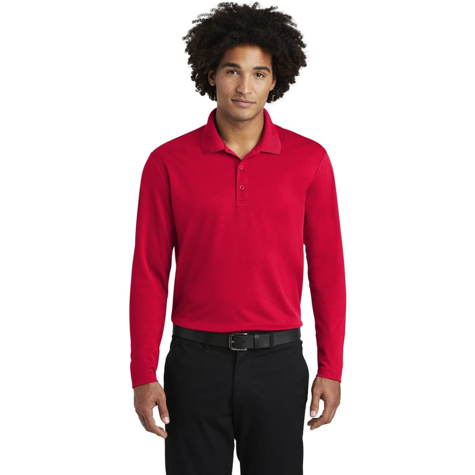 Sport-Tek  PosiCharge  RacerMesh  Long Sleeve Polo