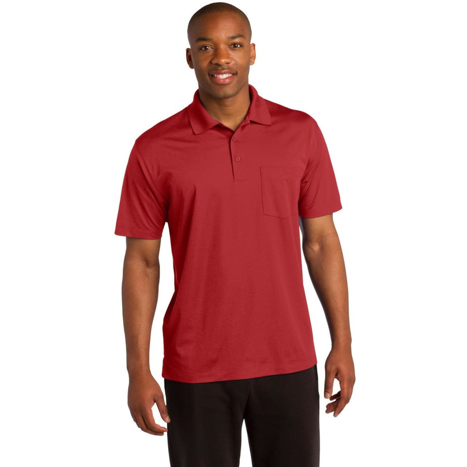 Sport-Tek Micropique Sport-Wick Pocket Polo